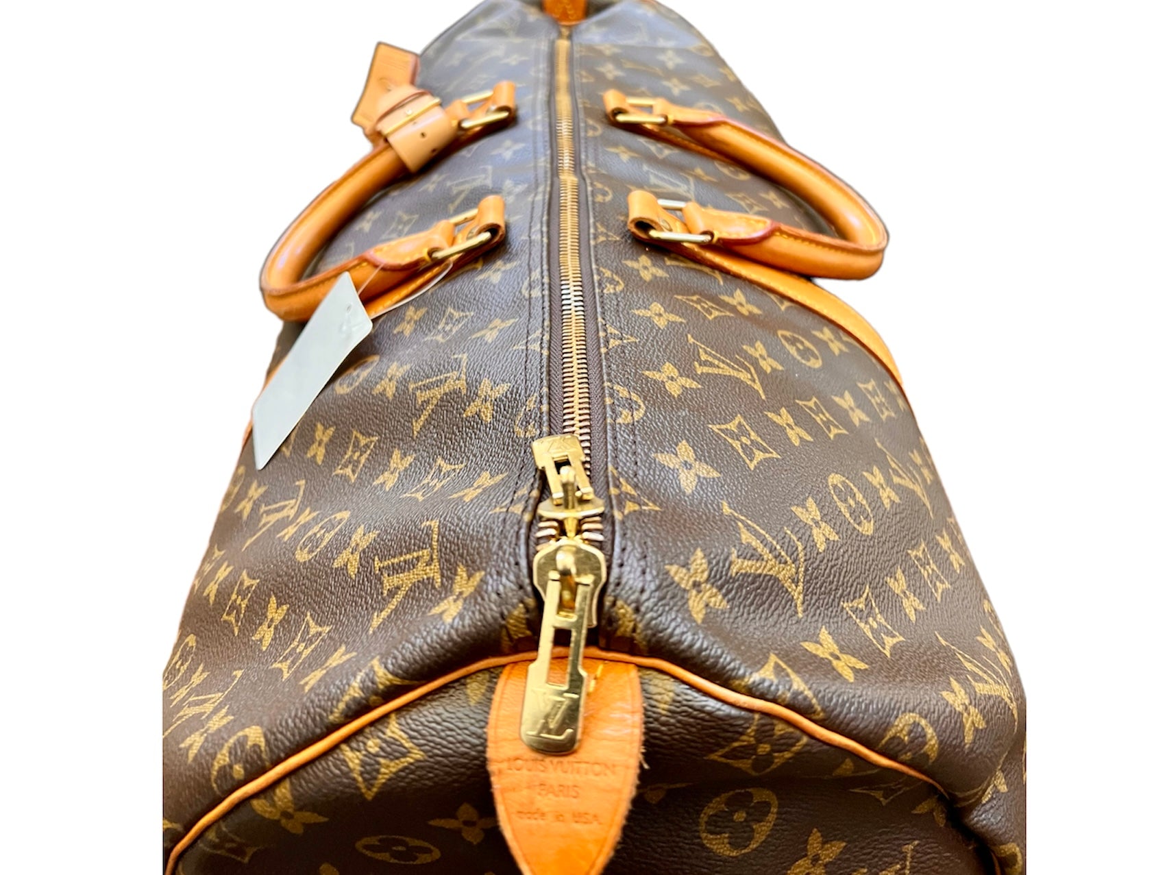 Louis Vuitton Keepall 55 Monogram Miroir Gold in Leather with Gold-tone - JP