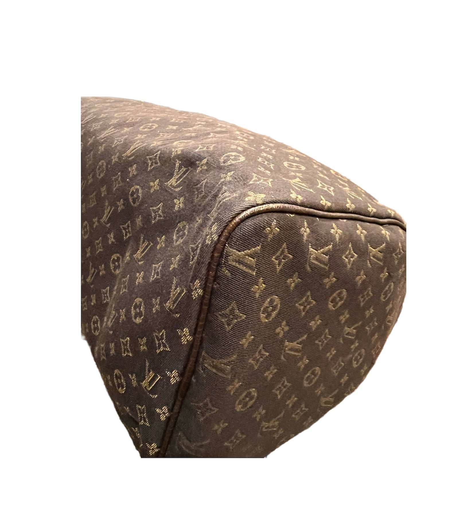 Louis Vuitton Monogram Speedy 30 Leather Fabric Brown Handbag Authentic