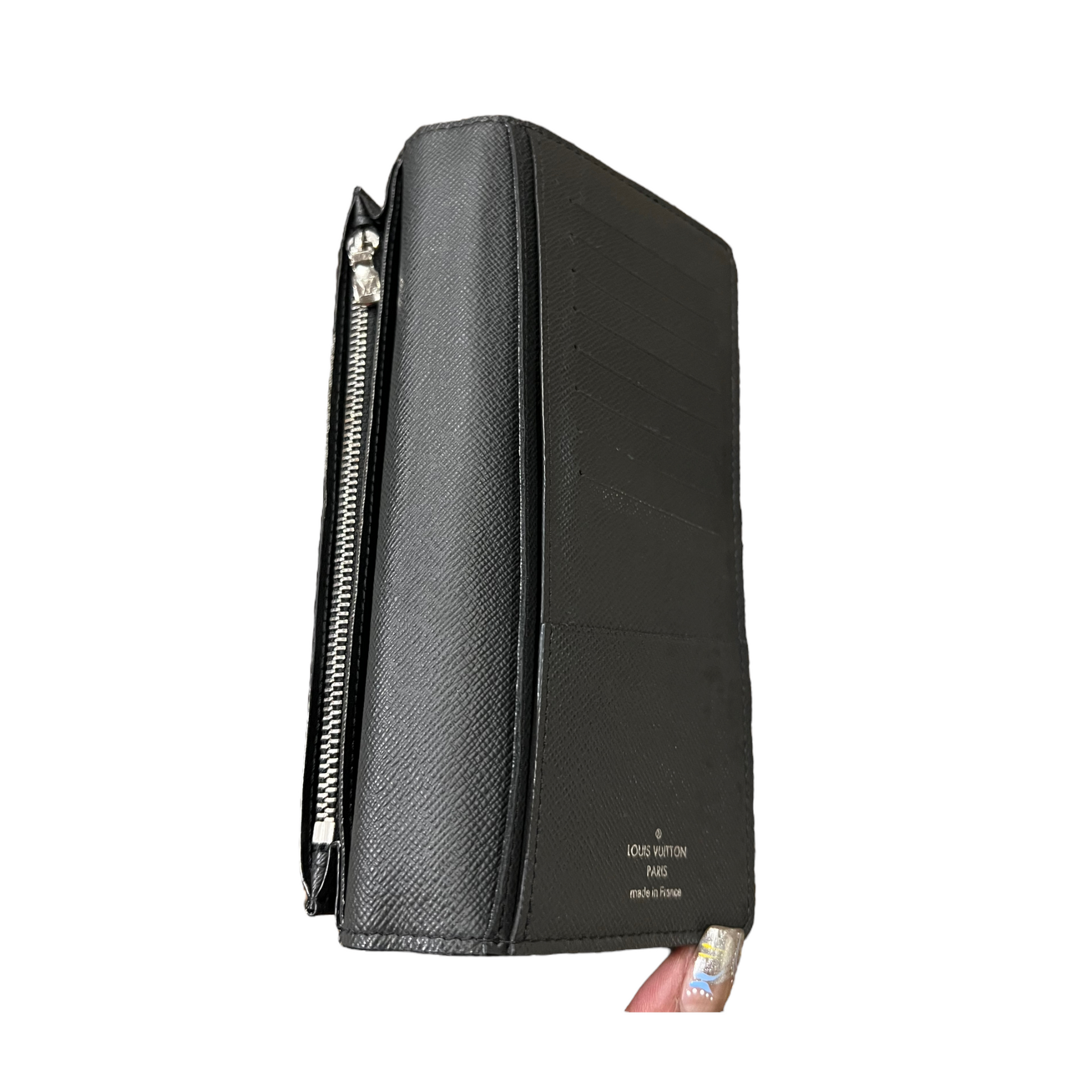 Louis Vuitton Men's Black Brazza Wallet Taiga Rainbow M30349
