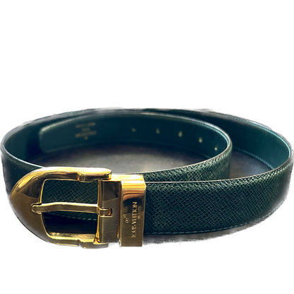 Louis Vuitton Bordeaux Taiga Leather Belt